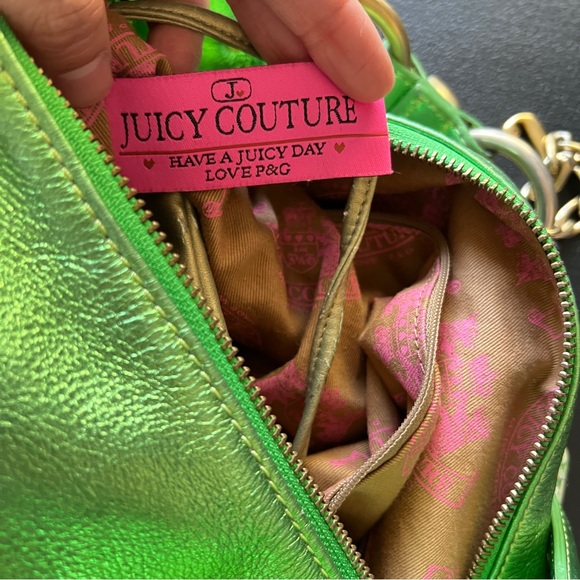 Juicy Couture Y2K 2000s Hobo Green Metallic Bag - Picture 13 of 16